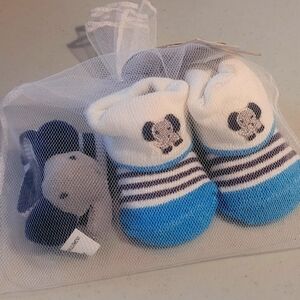 Carter's Baby Bootie & Wrist Rattle Set